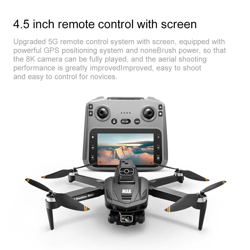 Tidesmit 8K GPS Drone with Camera, Brushless Motor & Foldable Frame Tidesmit