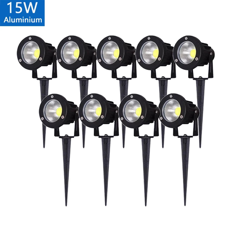 LED Garden Lights Outdoor Waterprof Lawn Lamp 220V110V12V 5W10W15W20W Landscape Spike Bulb IP65 Led Light Garden Path Spotlights