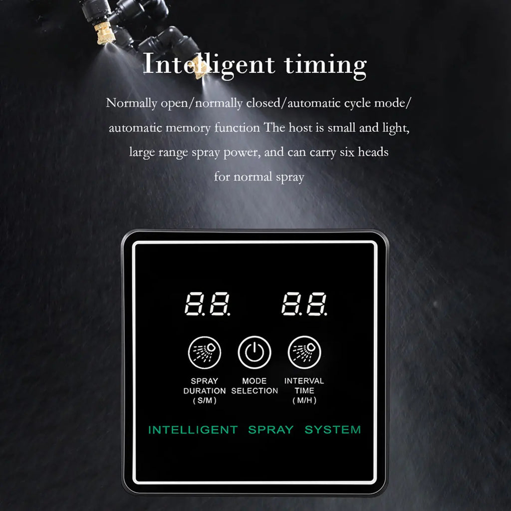 Touch Screen Automatic Mist Rainforest Spray Intelligent Ecological Cylinder Electronic Timer Sprinkler System Kit Control