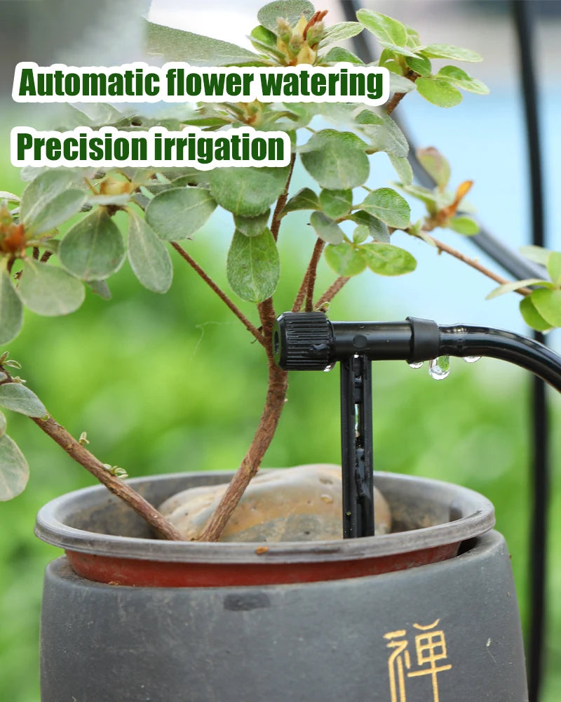 Garden Black Adjustable valve Drip Irrigation Kit Potted Plant Watering Device 4/7mmHose Watering Saving MicroDripper Greenhouse