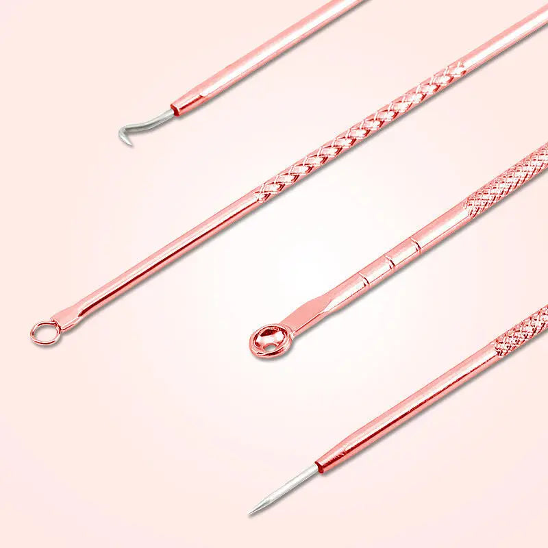 4Pcs/set Black Dots Cleaner Needles Acne Blemish Remover Blackhead Extractor Skin Care Blackhead Remover Tool Stainless Steel