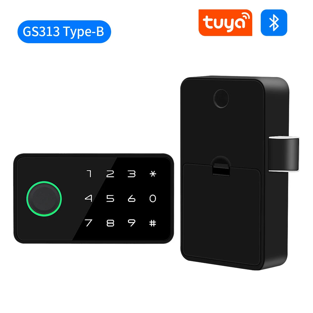 Support Tuya App Bluetooth Cabinet Drawer Invisible Electronic Lock 13.56M RF Card Smart Drawer Lock Keyless