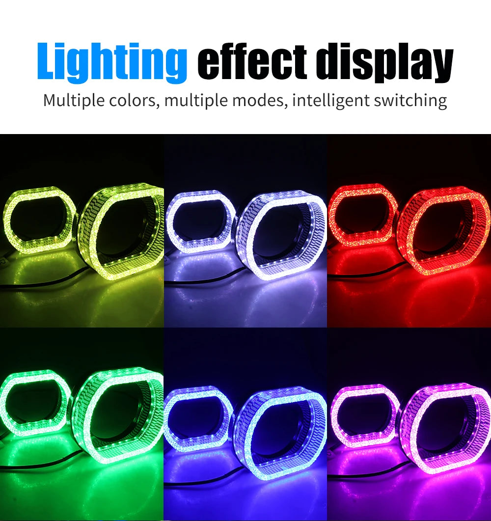 3 Inch LED Angel Eyes RGB Halo Ring Light with App Control - Tidesmit Tidesmit