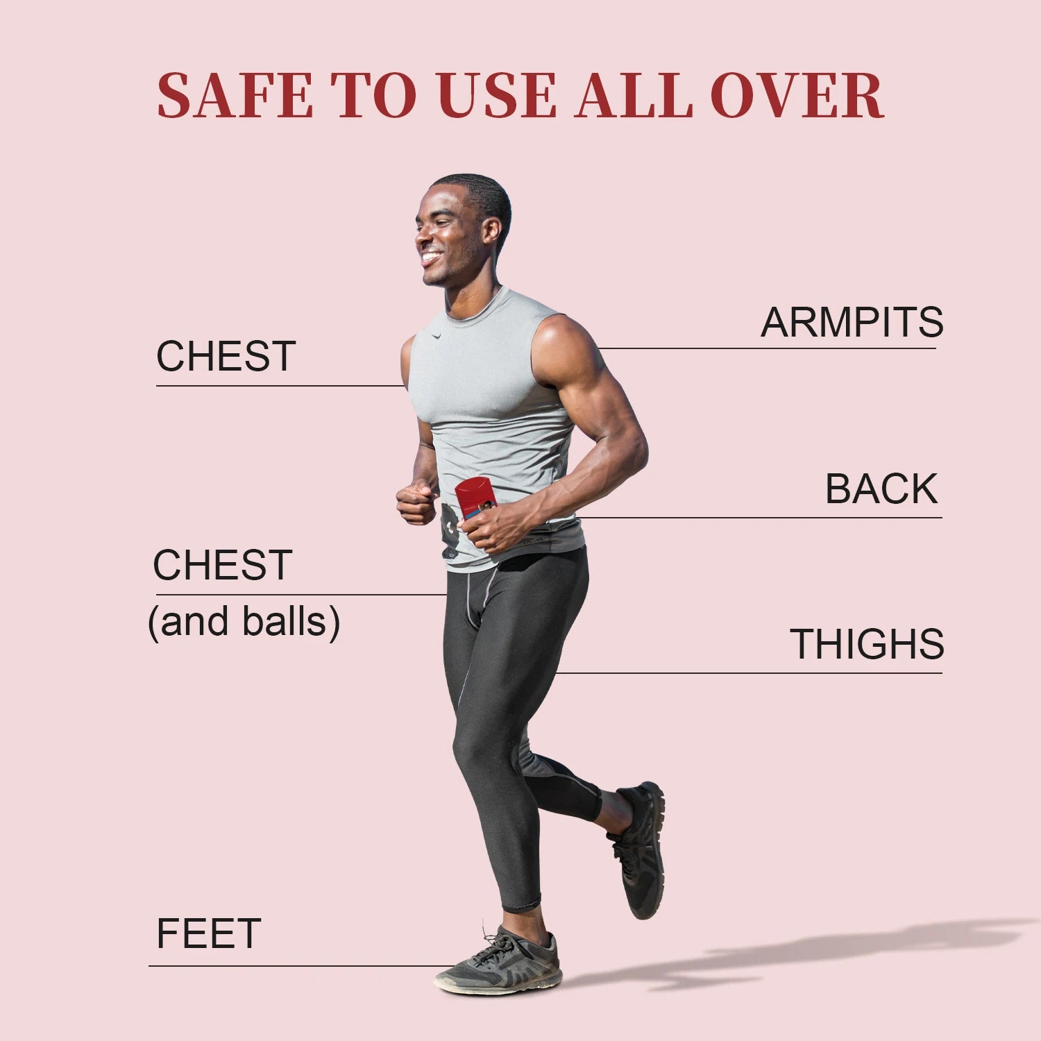 Tidesmit Aluminum Free Deodorant for men with 48H sweat defense, odor protection, and a fresh Pure Sport scent.