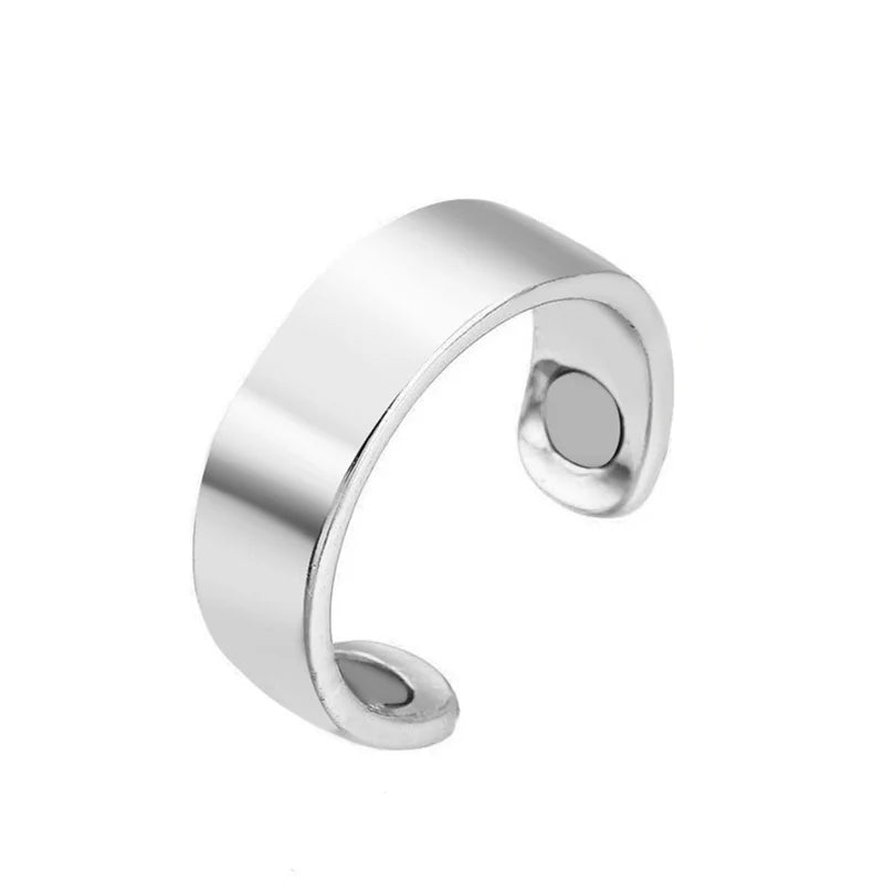 Anti Snoring Acupressure Ring - Adjustable Natural Sleep Aid Tidesmit 2 Magnet Silver Tidesmit