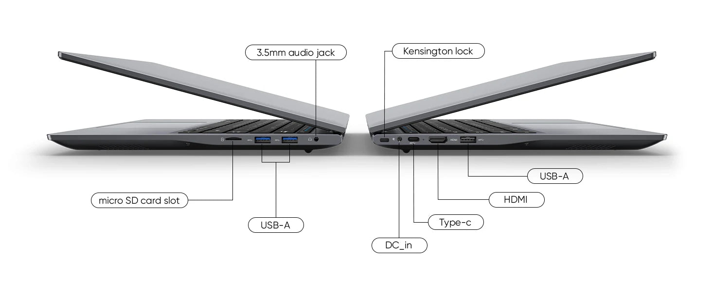 Windows 11 Pro Laptop with 14.1" 2K Screen, 16GB RAM, 512GB SSD, Intel Core Processor, Ultra-Thin and Light Notebook