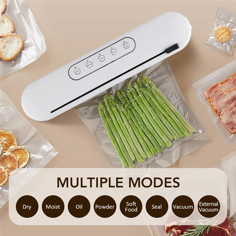 B59B-Vacuum Sealer Household Kitchen EU Plug Food Preservation And Sealing Machine For Wet And Dry Use