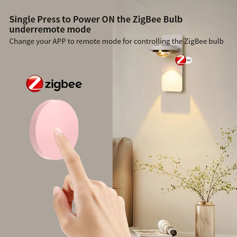 ZigBee Smart Button Scene Switch - Wireless Smart Home Remote Control Tidesmit