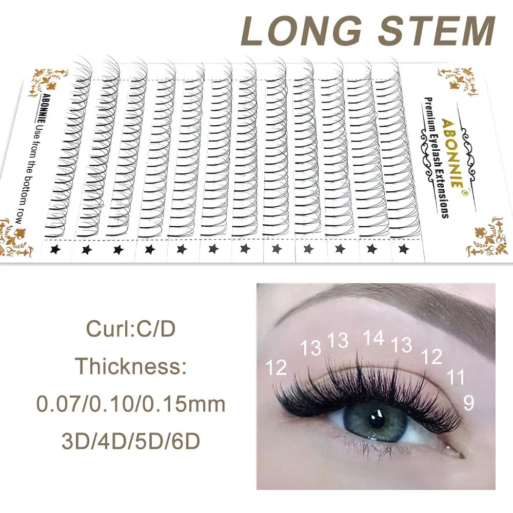 Russian Volume Eyelash Extensions 5D-6D | Matte Soft False Lashes False Eyelashes Tidesmit