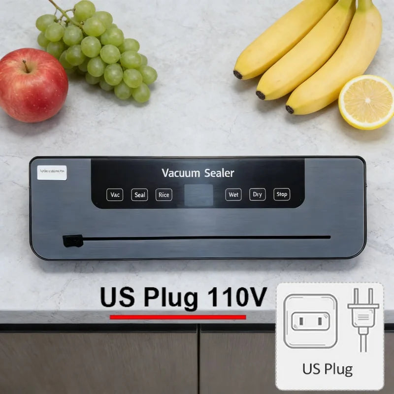 Electric Vacuum Sealer Machine Kitchen Dry/Wet Food Vacuum Sealer Home Fresh Food Storage And Built-in Cutter Ealing Machine