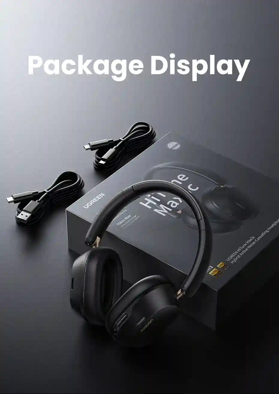 Wireless Headphones with Active Noise Cancellation - 75H Battery Life Tidesmit