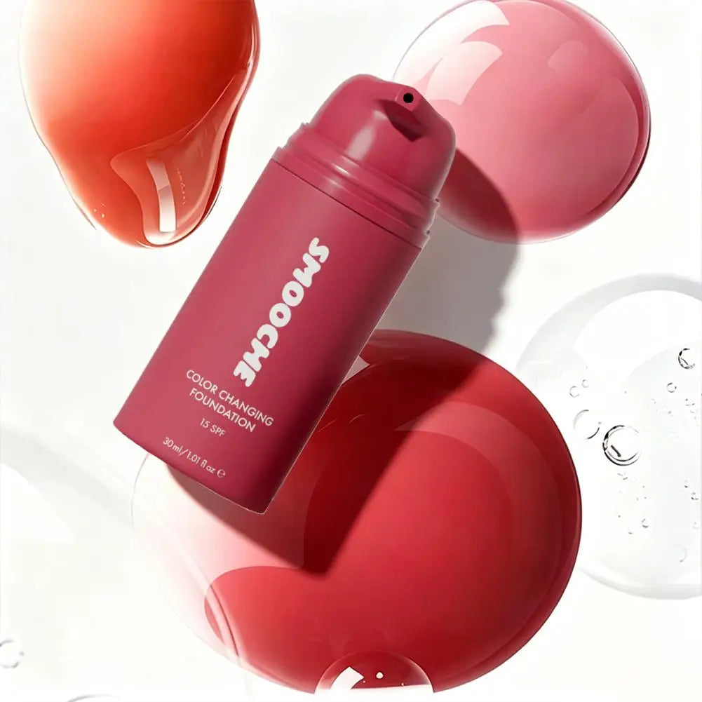 Tidesmit color changing foundation texture close-up showing long lasting flawless coverage for fine lines and blemishes