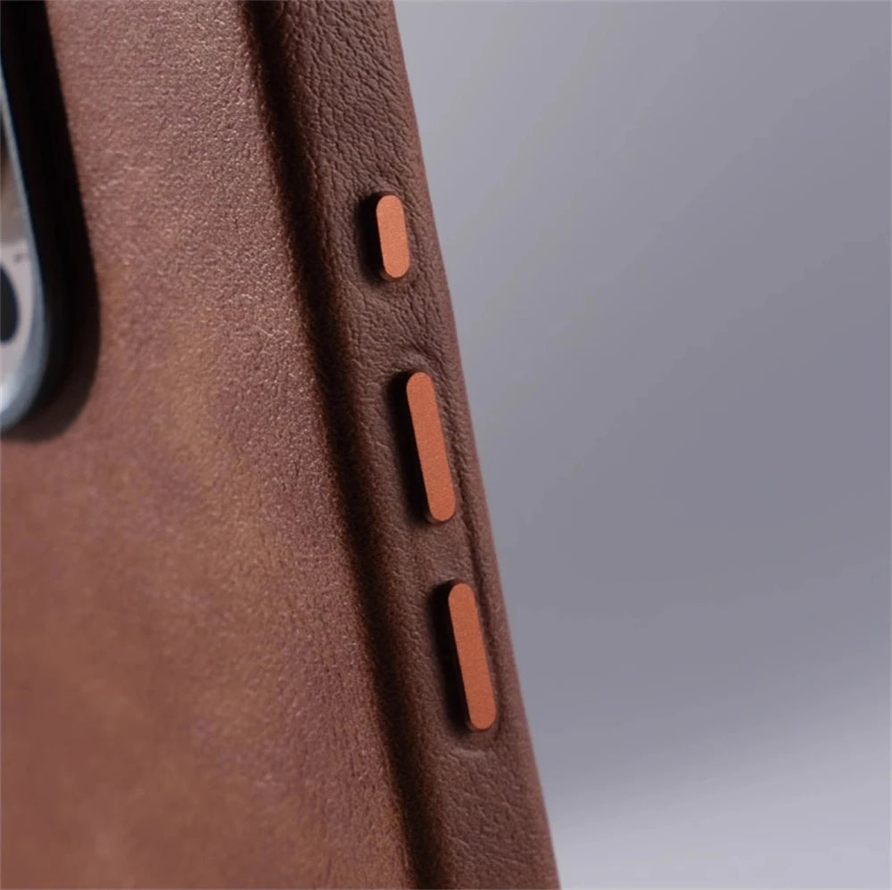 Magnetic Leather Case for iPhone 17 Pro Max with Alloy Lens Protection Tidesmit