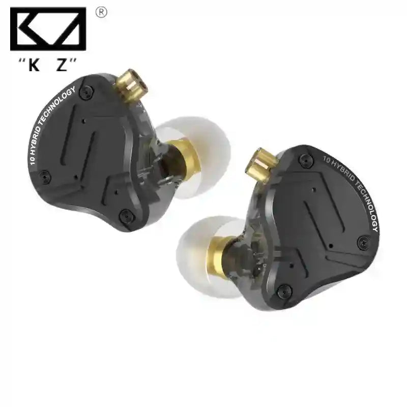 KZ ZS10 Pro X In-Ear Monitors: 5-Driver Hybrid Wired Studio Earphones Tidesmit