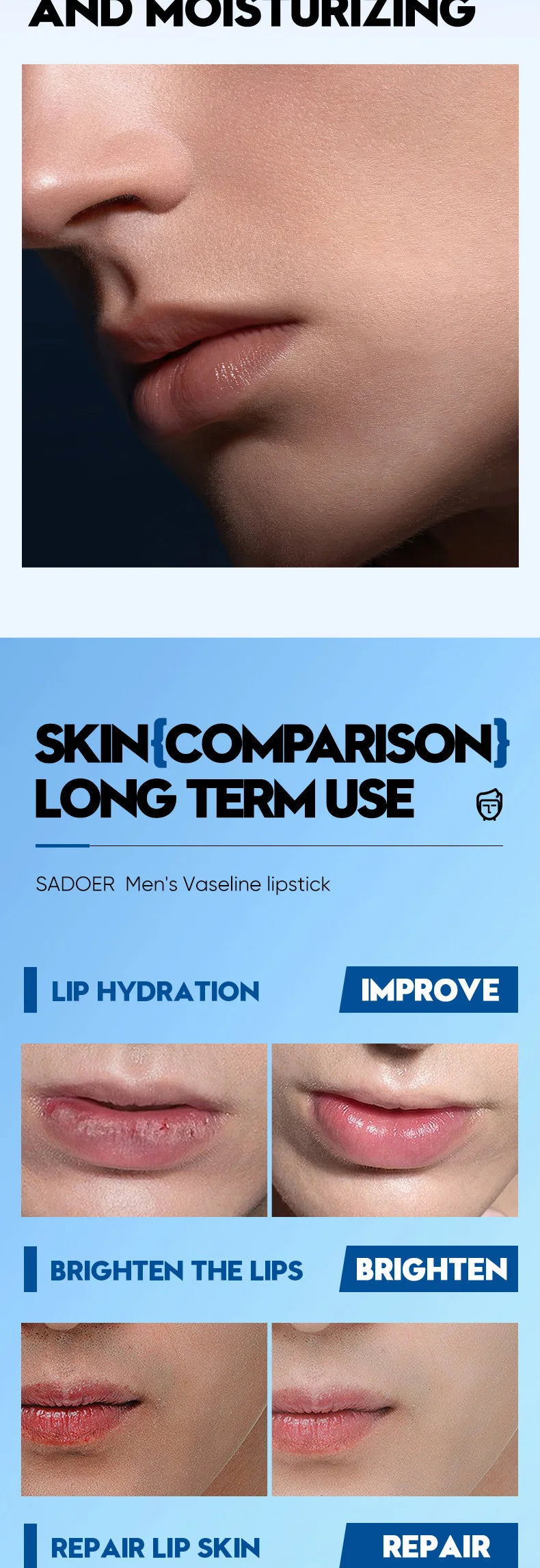 Mens Lip Balm - Deep Hydration & Repair Treatment | Tidesmit Lip Care Tidesmit