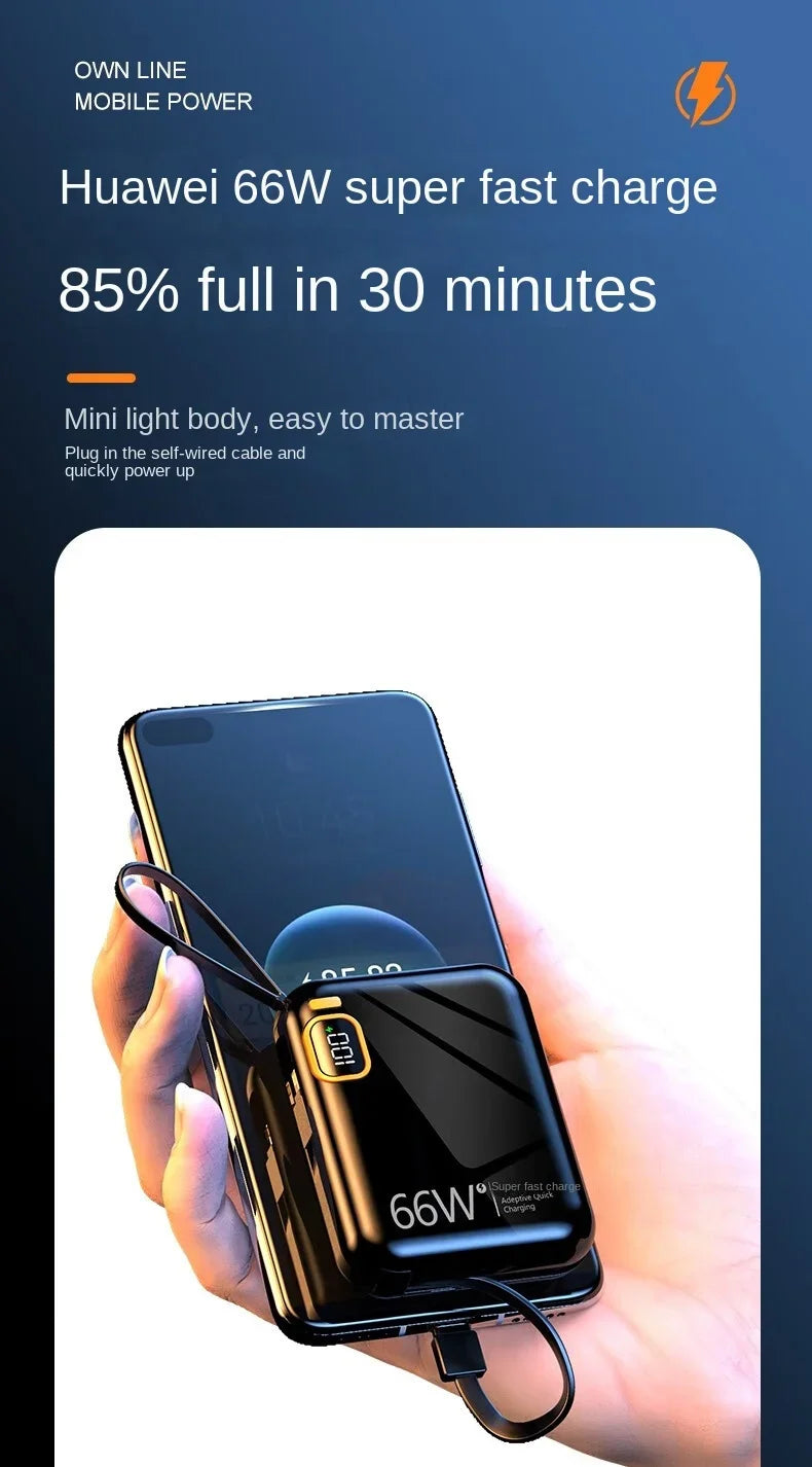 Tidesmit 50000mAh Fast Charging Power Bank with Detachable Cable Tidesmit