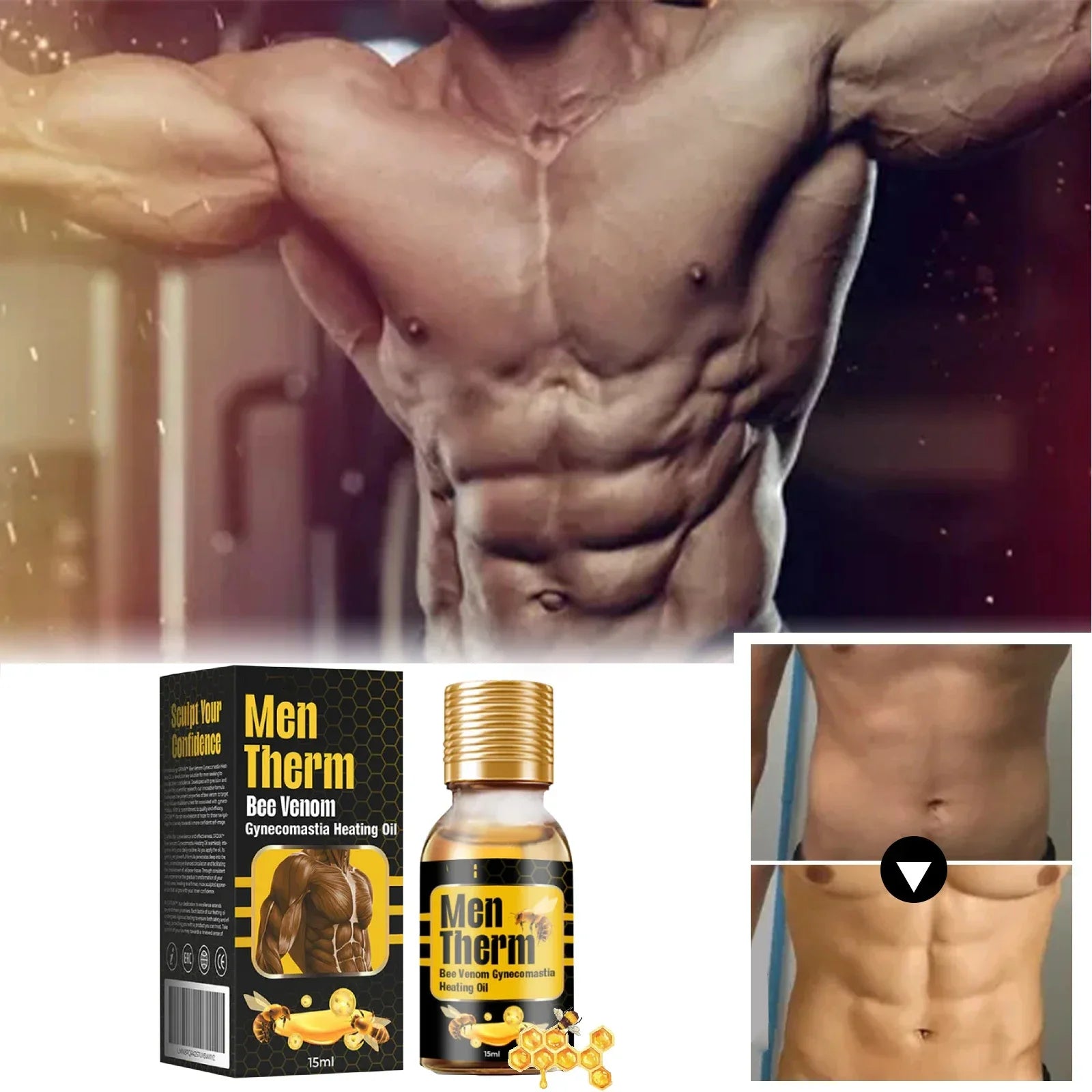 Men's Breast Tightening Serum | Firming Muscle Contour Essence Permanent Makeup Machines Tidesmit