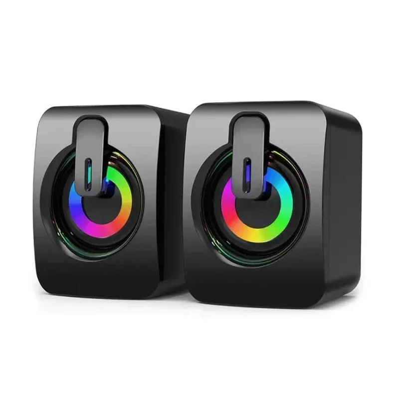 MINI Computer Speaker Subwoofer Home Stereo Surround Sound 3.5MM AUX Music Player Suitable for Computers and Laptops