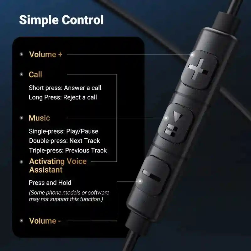 USB C Wired Earbuds with Microphone - HiFi Stereo In-Ear Headphones Tidesmit