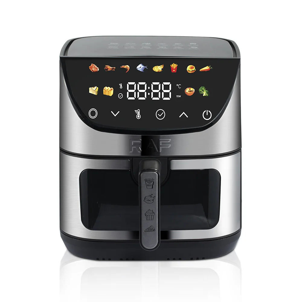 EU Plug New Digital Air Fryer Model 8 Liters Oil Free Professional Home Appliance Air Fryers Multifunctional Optional Airfryers