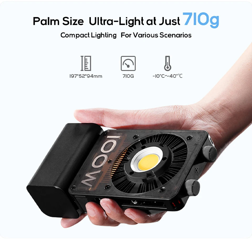 ZHIYUN CINEPEER CX100 100W Pocket COB LED Light for Content Creation Tidesmit