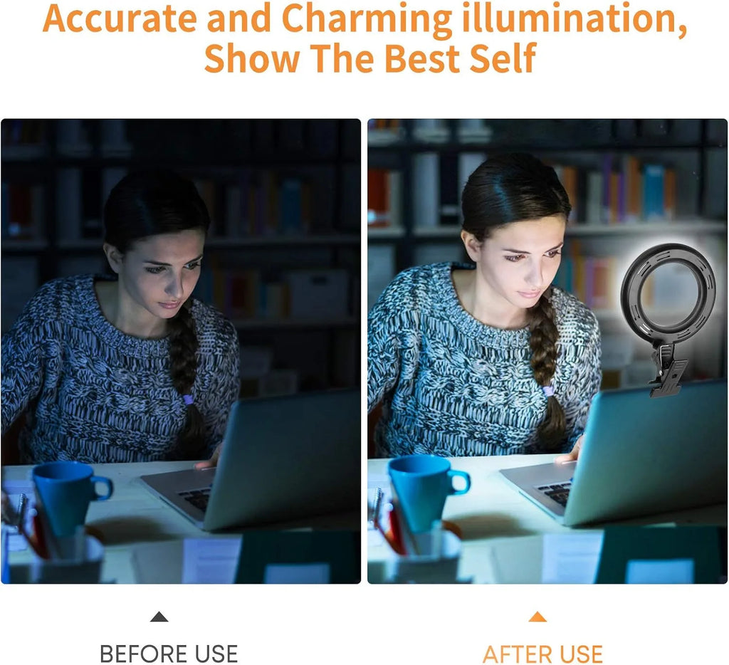 LED Ring Light with Tripod Stand - Adjustable Content Creation Lighting Tidesmit