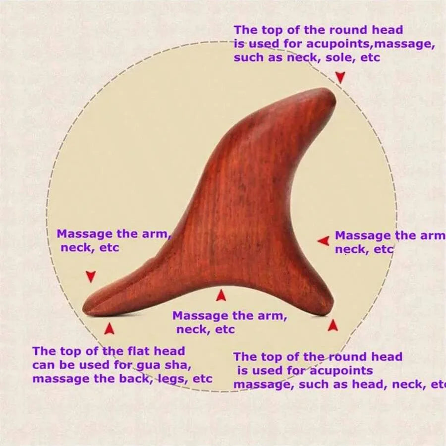 Hand and Foot Massage Stick – Mahogany Reflexology Tool for Stress Relief Relaxation Treatment Tidesmit