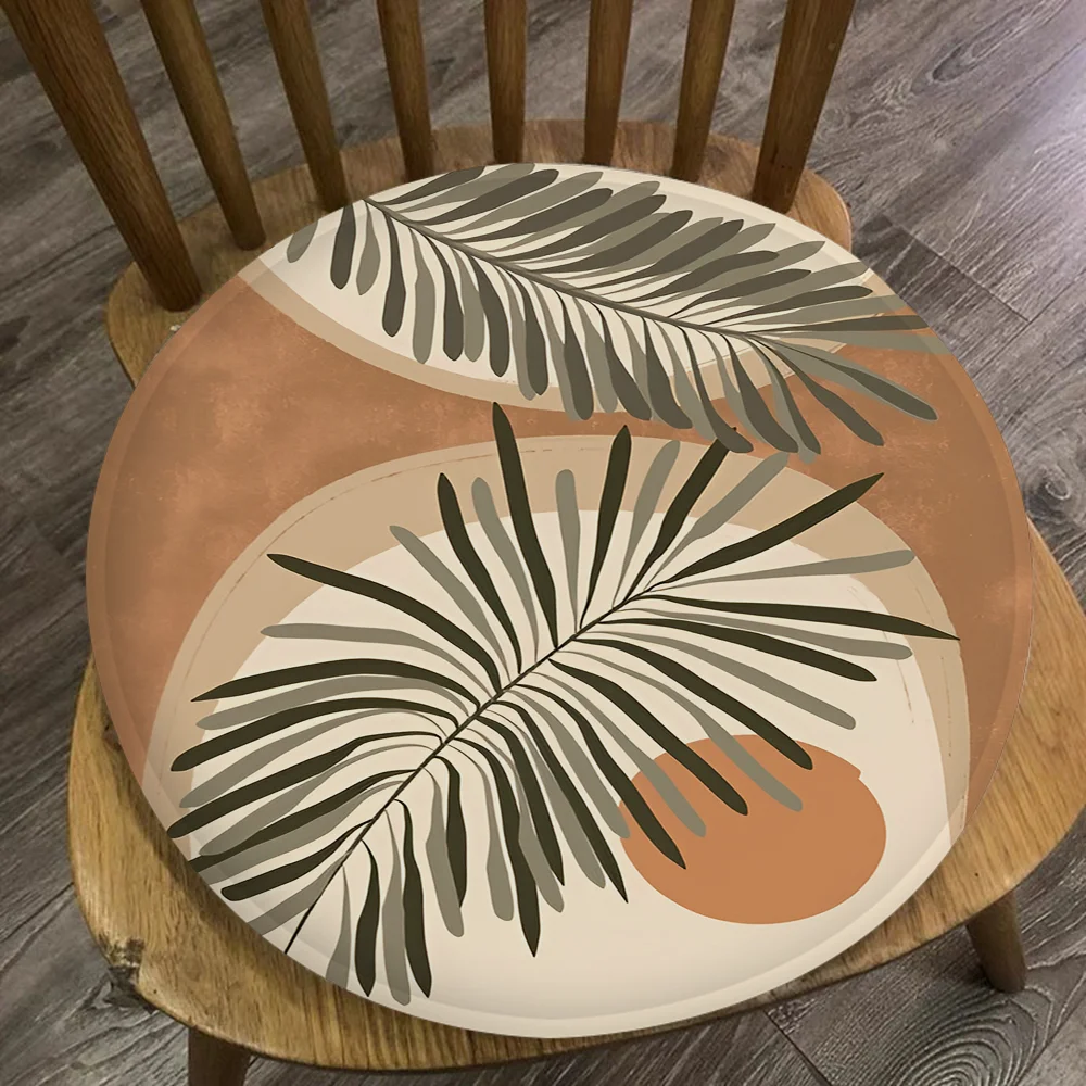 Palm Tree Leaves Art Chair Cushion Soft Office Car Seat Comfort Breathable 45x45cm Sofa Decor Tatami