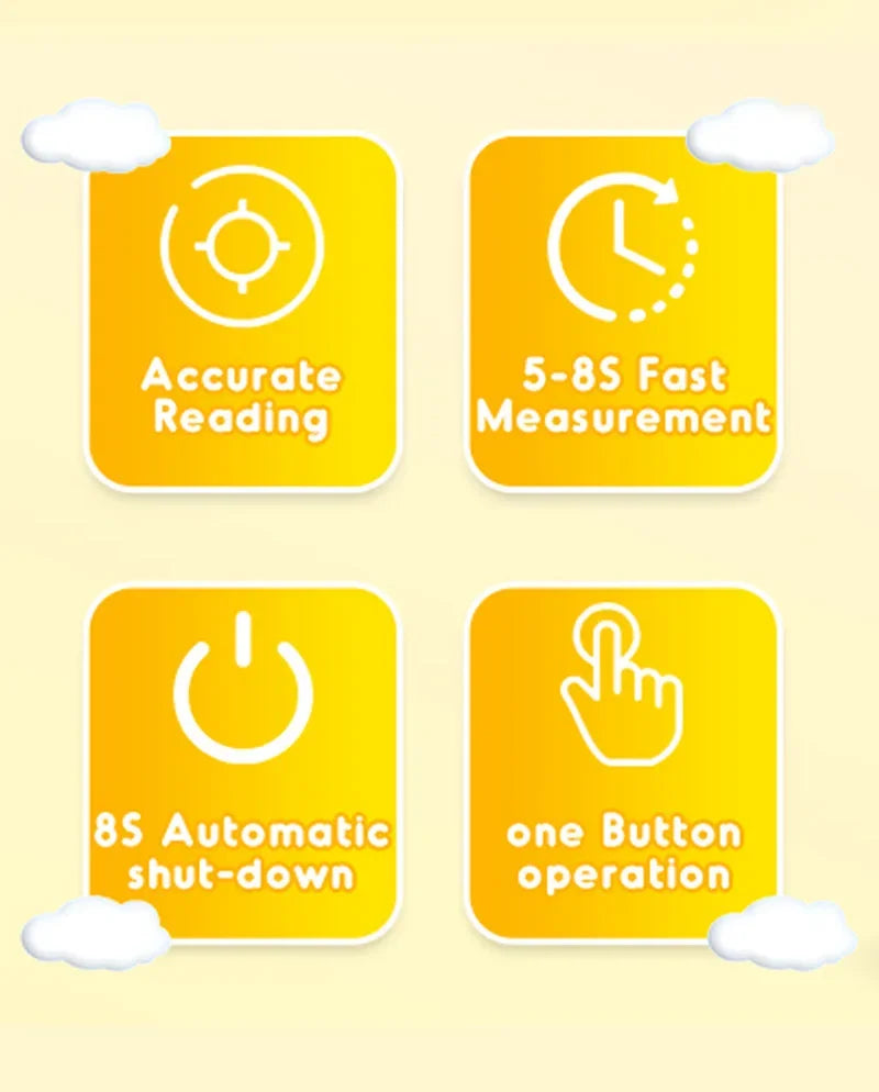 Non-contact Laser Body Temperature Ear Thermometer Oximeter Infrared Fever Thermometer Medical Household Digital Infant Adult
