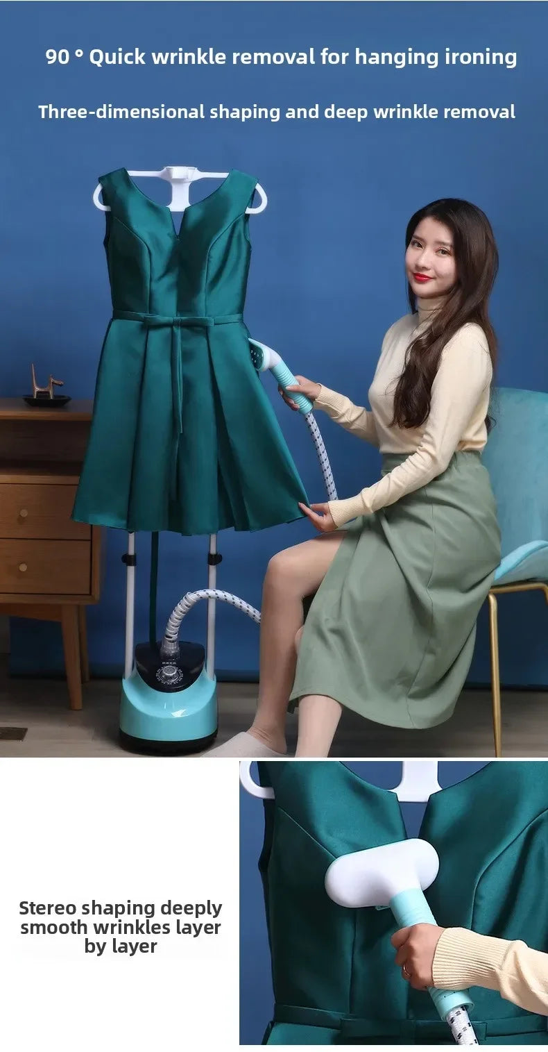 Tidesmit handheld vertical steam iron for home laundry, featuring a flat hanging design for efficient clothes steaming