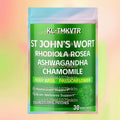 30 Patches St John's Wort Transdermal Patches with Rhodiola Ashwagandha Chamomile for Stress Relief, Nervous System Support