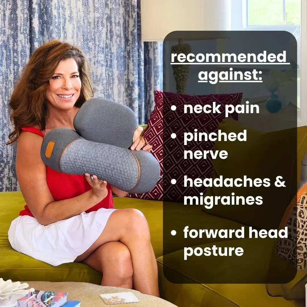 Heated Neck Massager Pillow | Deep Tissue Cervical Traction | Space Gray Massage Cushion Tidesmit