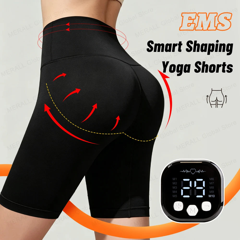 Intelligent Hip Lifting and Shaping Ems Yoga Massage Shorts Micro Current Stimulation Acupoints Slimming and Bodybuilding