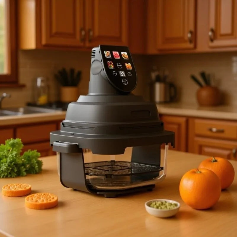 Color Screen Smart Air Fryer Air Fryer Glass Visual Fries Machine Electric Oven
