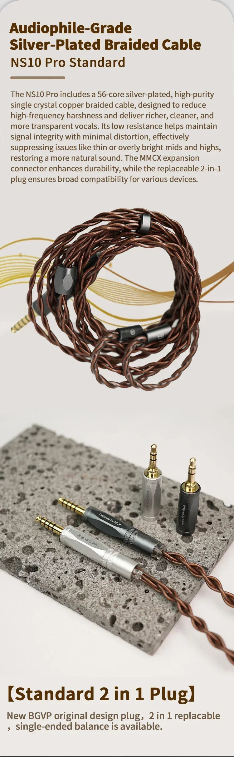BGVP NS10 Pro Hybrid In-Ear Monitors 10-Driver System by Tidesmit Tidesmit