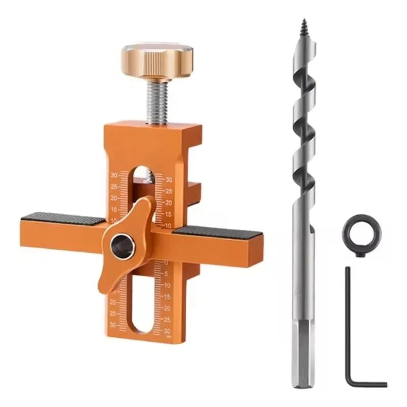 2 in 1 Aluminum Alloy Cabinet Door Installation Positioner 6/8/10mm Rebounder Punched Mounting Jig Cabinet Door Panel