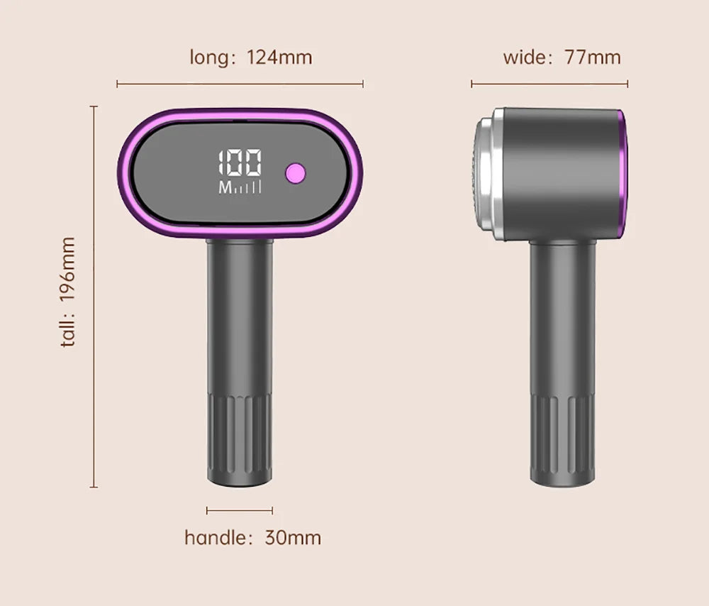 Tidesmit USB rechargeable electric lint remover and hair ball trimmer for clothing fabric maintenance in side profile.
