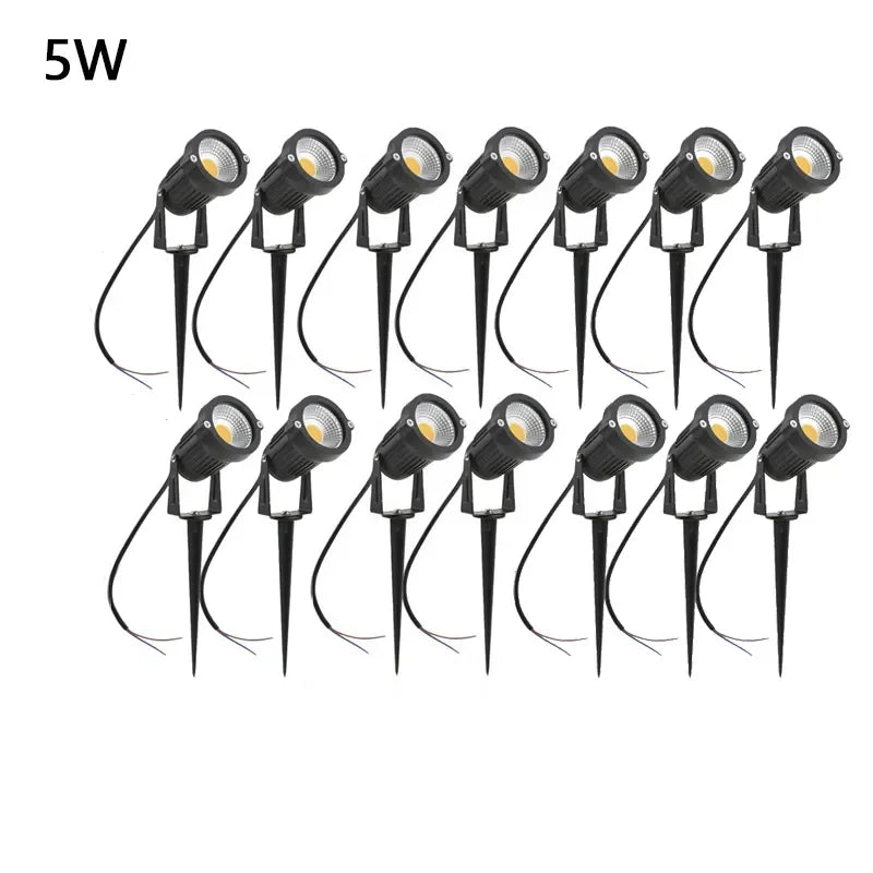 LED Waterproof Outdoor Garden Lawn Lights Spike Bulb 5W/10W/15W Tuinverlichting 220V 110V 12V - Adjustable Solar Powered Garden