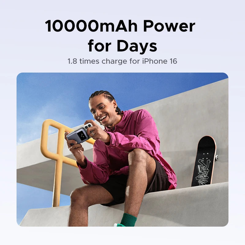 Magnetic Wireless Power Bank 10000mAh PD Fast Charger for iPhone Tidesmit