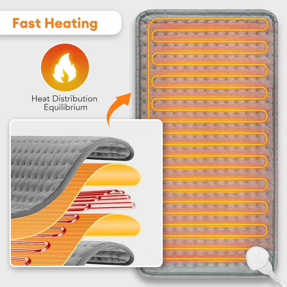 Electric Heating Pad for Neck and Back with 9 Heat Levels - Tidesmit Body Shaping Massage Equipment Tidesmit