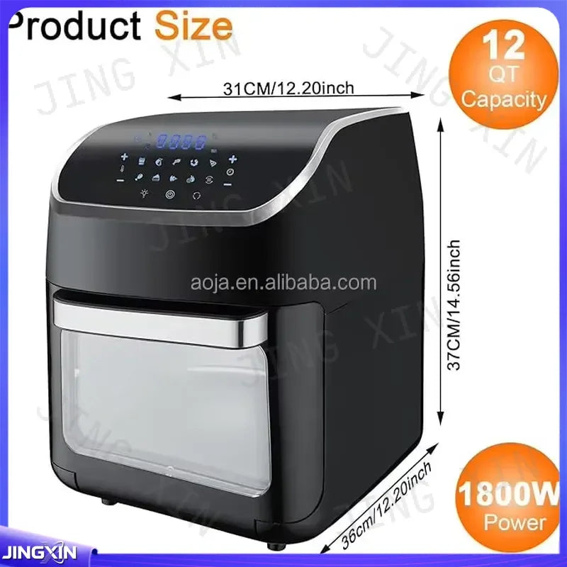 custom for 12L 14L 18L 20L Air Fryer Oven Digital Electric Deep Fryer Household Kitchen Appliance Large Capacity Oil Free