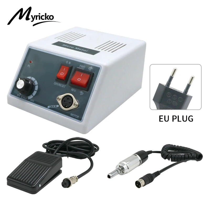 Dental Micromotor Polisher 35000 RPM Lab Handpiece - EU Certified Body Shaping Massage Equipment 18 Set EU Tidesmit