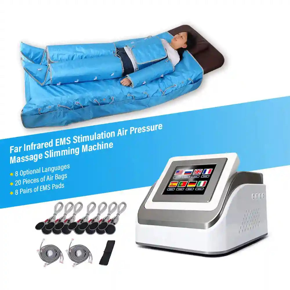 Lymphatic Drainage Machine 3-in-1 Infrared EMS Pressotherapy Device Massage Chairs Tidesmit