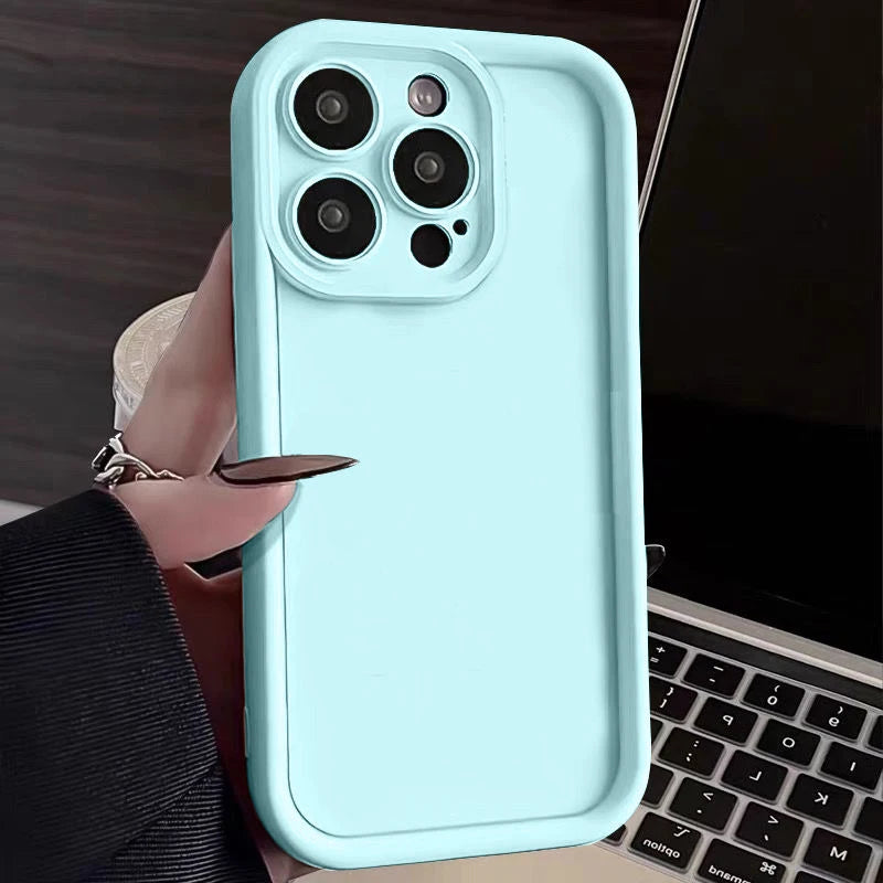 iPhone 17 Shock-Absorbing Soft TPU Silicone Case | Slim Fit Protection LIGHT BLUE Tidesmit