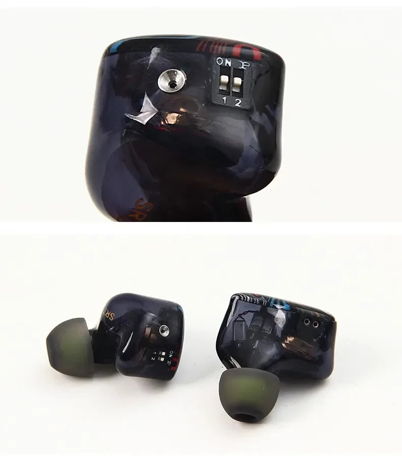 7-Driver Hybrid IEM Earphones 1DD+6BA Tuning Switches Tidesmit Tidesmit