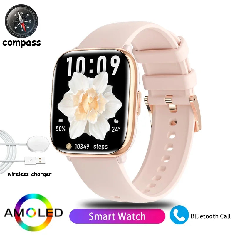 2026 New Smart Watch Full Touch Screen Bluetooth Call AI Voice Heart Rate Waterproof Watches Sports Bracelet Smartwatch Women