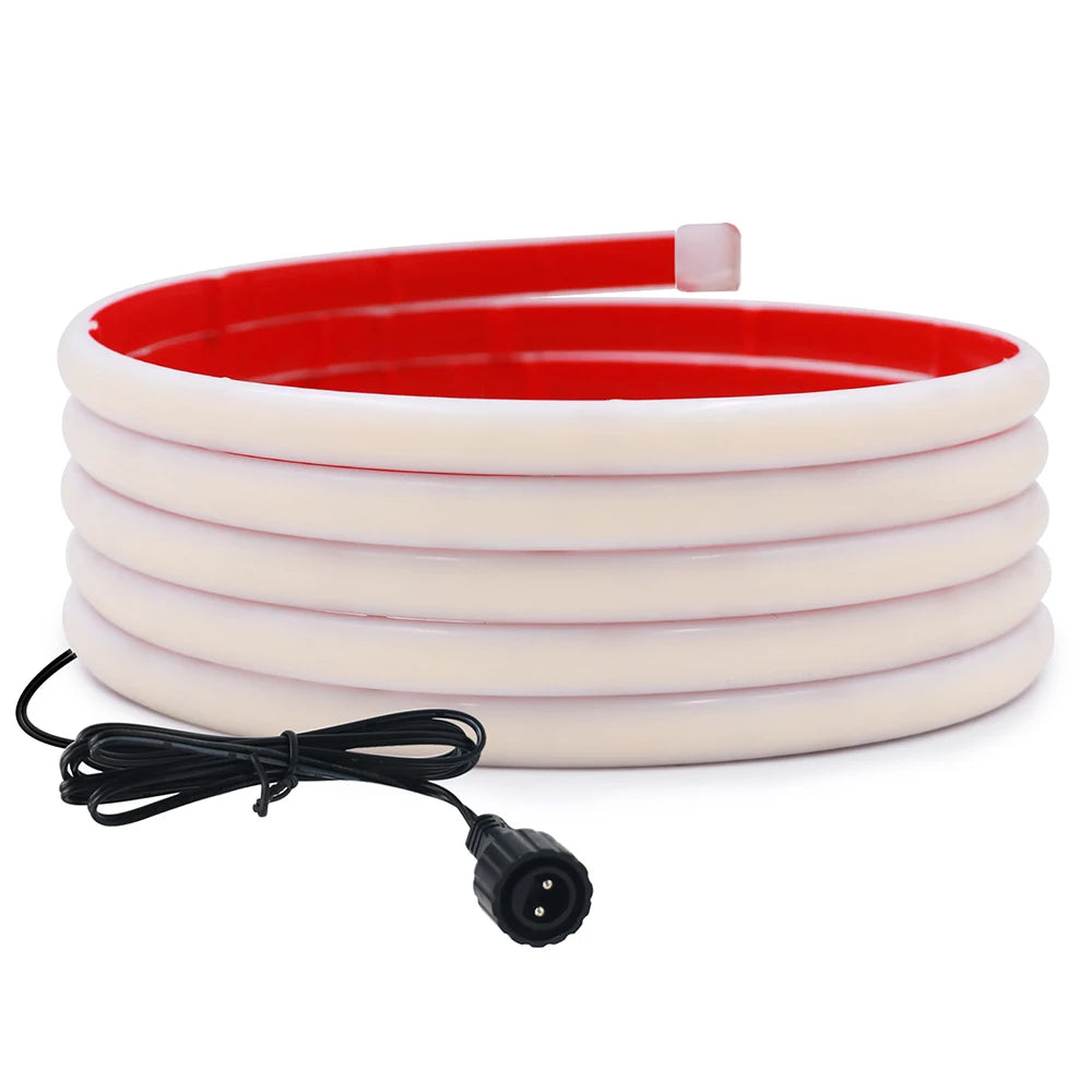 Solar Neon Light Strip 24V COB Waterproof IP68 Red Green Blue Warm Natural White 320LEDs/m Flexible High Density Linear Lighting