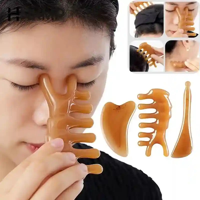 Gua Sha Scraping Massage Tool Set - Face & Body Resin Sculpting Eye Massage Instrument Tidesmit