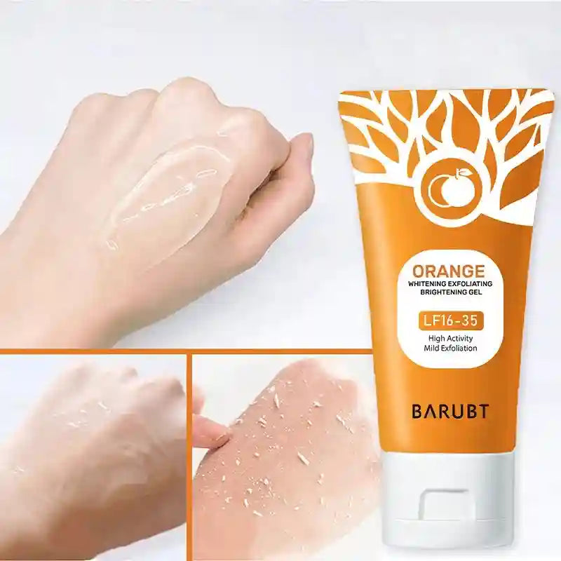 Orange Exfoliating Gel for Face and Body - Professional Deep Cleansing Scrubs Treatments Tidesmit