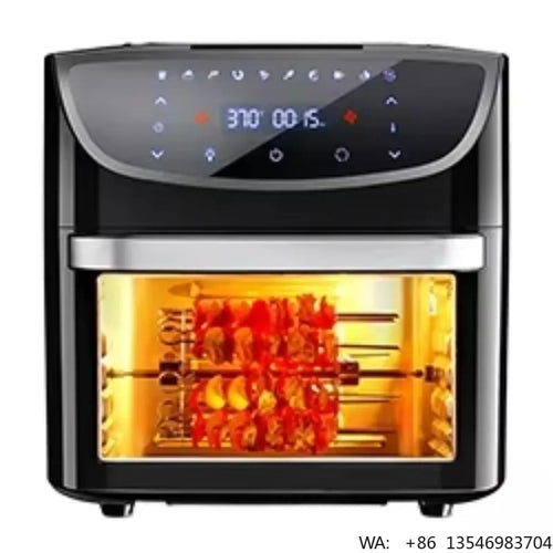 Air fryer oven with front viewing window and top digital display.